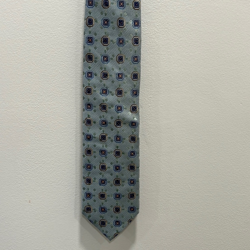 𝅺ERMENEGILDO Zegna Light Blue 100% Silk Tie